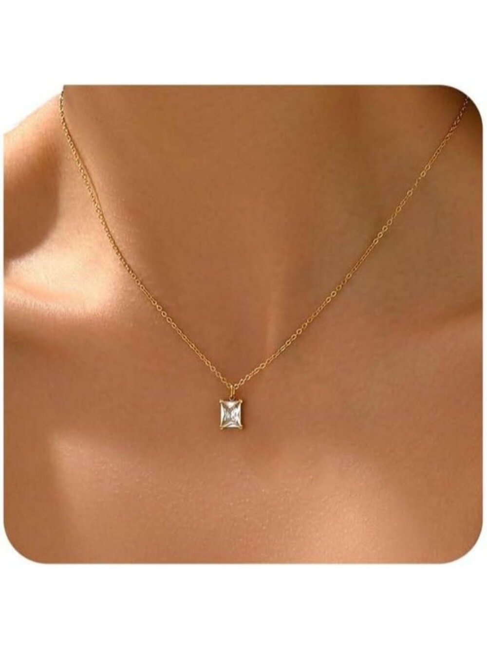 Women's White Square Gold Starfish Cz Moon Horseshoe Opal Choker Necklace